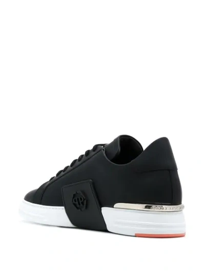 Shop Philipp Plein Skull Detail Low-top Sneakers In Black