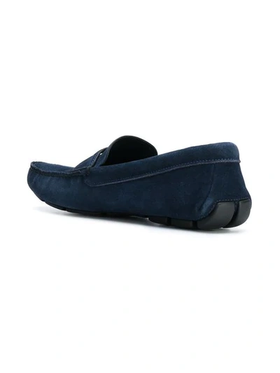 Shop Prada Classic Slip In Blue