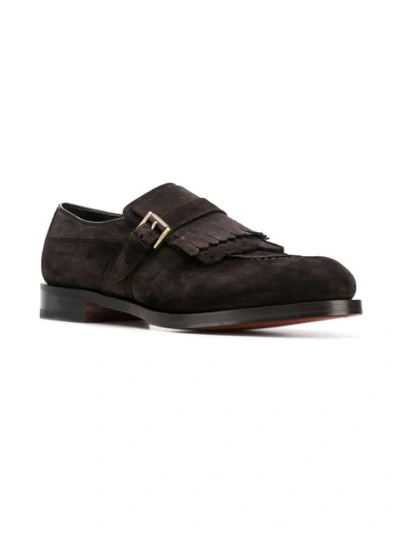 Shop Santoni Classic Oxford Shoes - Brown