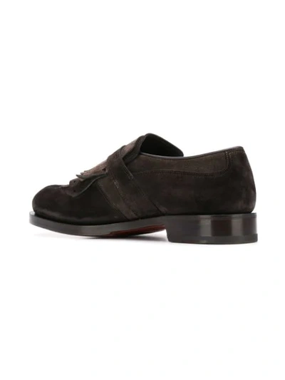 Shop Santoni Classic Oxford Shoes - Brown