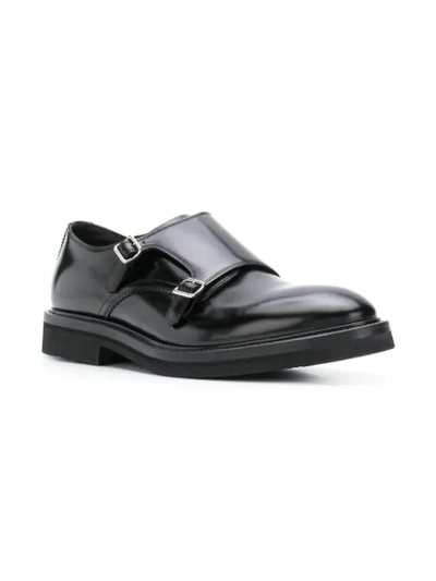 Shop Henderson Baracco Double Buckle Oxford Shoes - Black