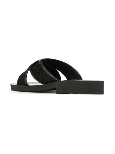 Shop Giuseppe Zanotti Crossover Sandals In Black