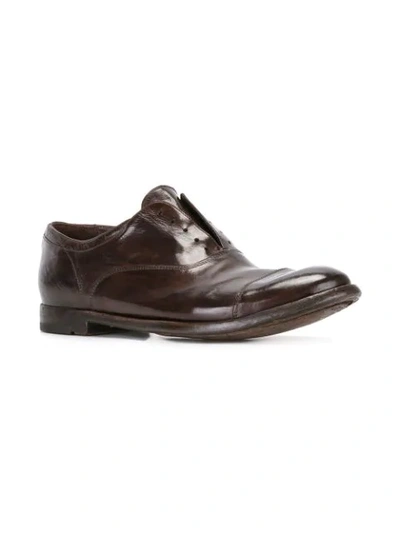 Shop Officine Creative Laceless Oxfords In Brown