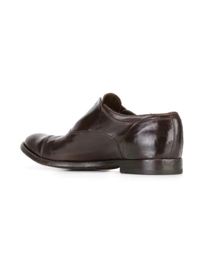 Shop Officine Creative Laceless Oxfords In Brown