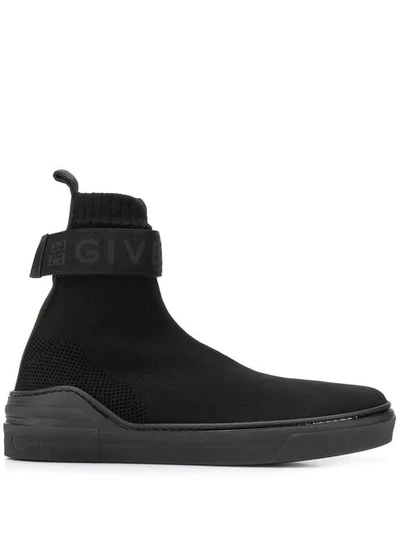 Shop Givenchy 4g Mid Sock Sneakers In Black