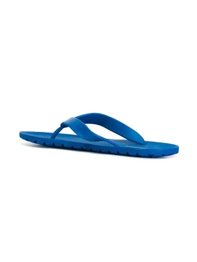 Shop Diesel Logo Flip Flops In Blue