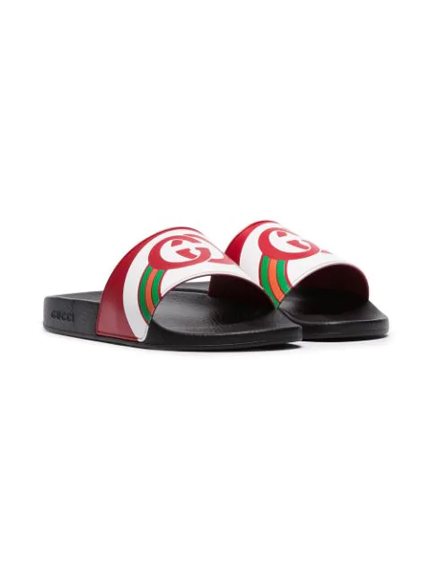 rainbow gucci slides