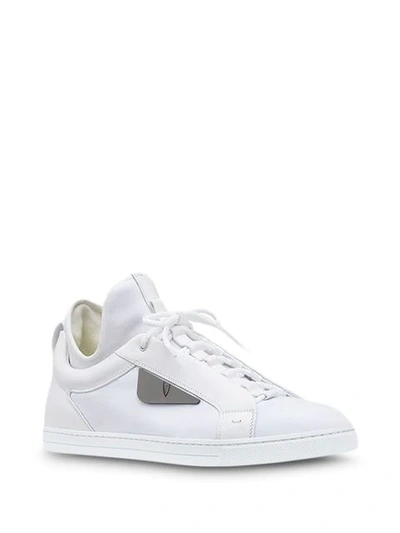 Shop Fendi Scuba Insert Sneakers In White