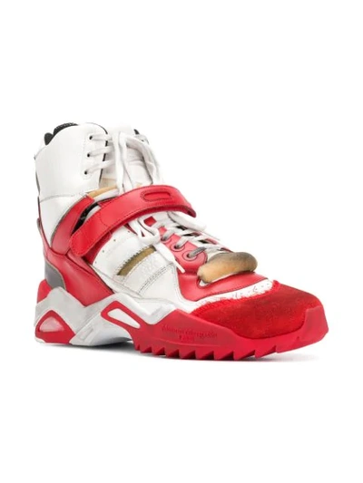 Shop Maison Margiela Retro Fit High-top Sneakers In Red