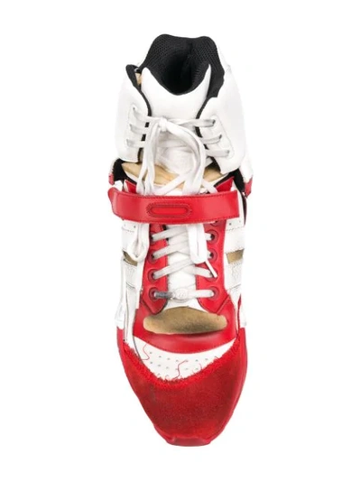 Shop Maison Margiela Retro Fit High-top Sneakers In Red