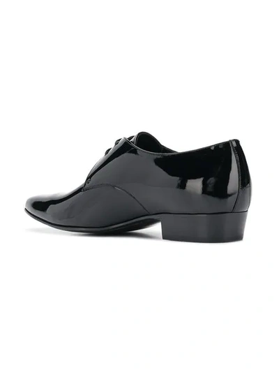 Shop Saint Laurent Patent Derby Shoes In Black