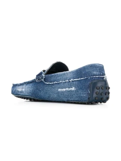 Shop Tod's 'gommino' Loafer In Blue