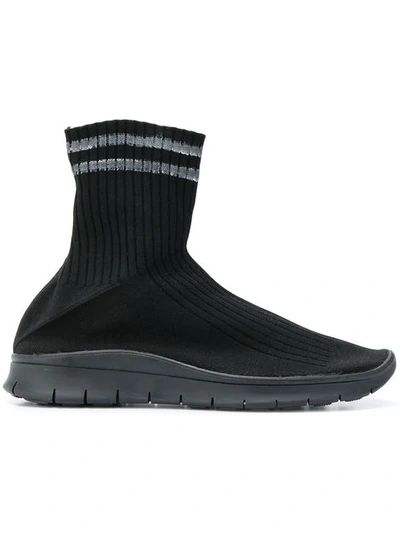 Shop Maison Margiela Sock Hi-top Sneakers In Black