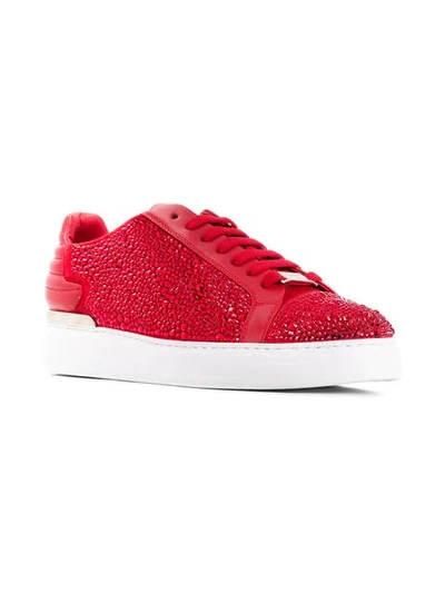 Shop Philipp Plein Classic Low-top Sneakers In Red