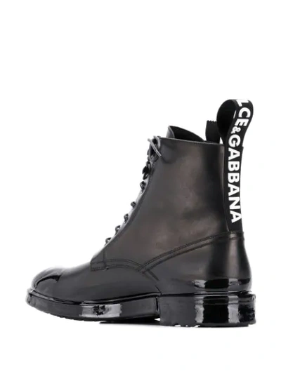 Shop Dolce & Gabbana Lace-up Ankle Boots In Black