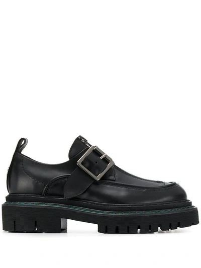 Shop N°21 Classic Creepers With Side Buckle In Black