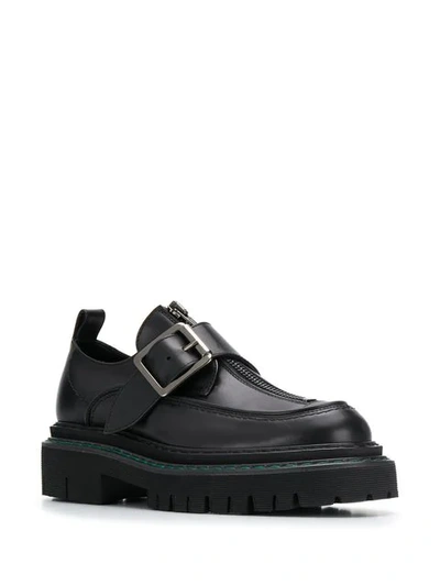 Shop N°21 Classic Creepers With Side Buckle In Black