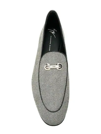 Shop Giuseppe Zanotti Jackson Loafers In Acciaio