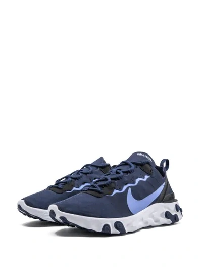 Shop Nike React Element 55 Sneakers In Midnight/navy/royal Pulse