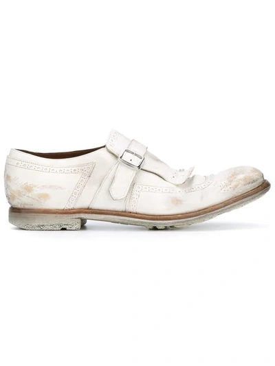 Shop Church's Fringed Buckle Loafers In Neutrals