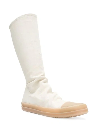 Shop Rick Owens Mid-calf Boots In Neutrals