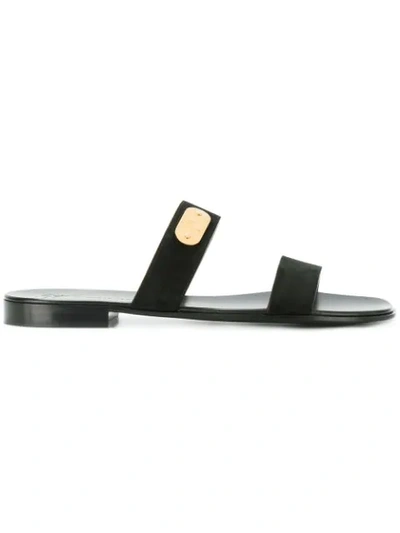 Shop Giuseppe Zanotti Zak Sandals In Black