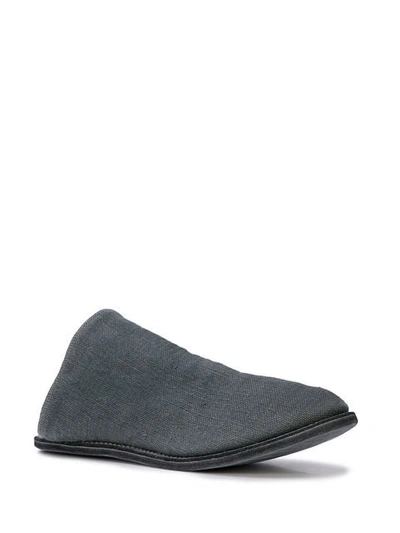 Shop Guidi Canvas Slippers In Grey