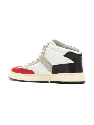 Shop Osklen High Top Sneakers In 1424 Vermelho/off/preto