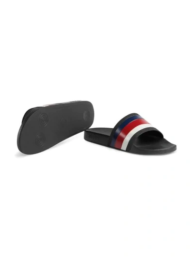 Shop Gucci Rubber Slide Sandals In Black