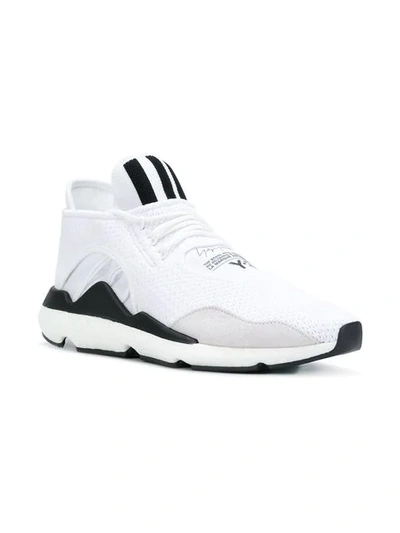 Shop Y-3 Saikou Stripe Detail Colour Block Sneakers In White