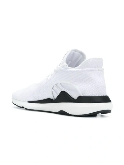 Shop Y-3 Saikou Stripe Detail Colour Block Sneakers In White