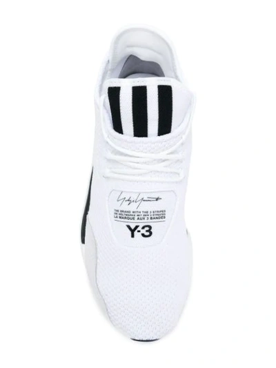 Shop Y-3 Saikou Stripe Detail Colour Block Sneakers In White