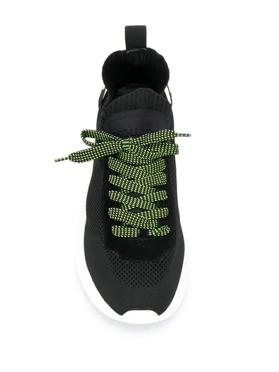 Shop Dsquared2 Mesh Sneakers In Black