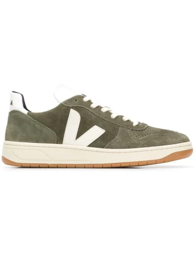 Shop Veja Lace-up Sneakers - Green