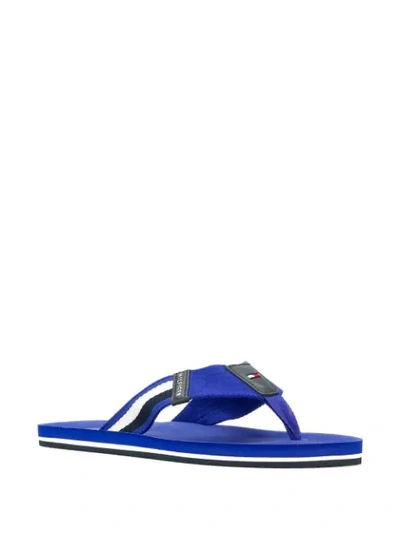 Shop Tommy Hilfiger Logo Flip Flops - Blue