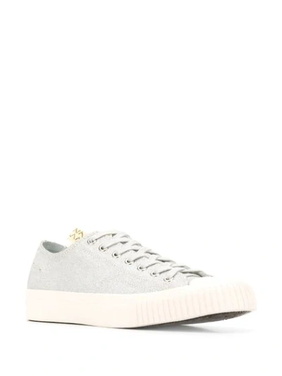 Shop Visvim Low Top Sneakers In Silver