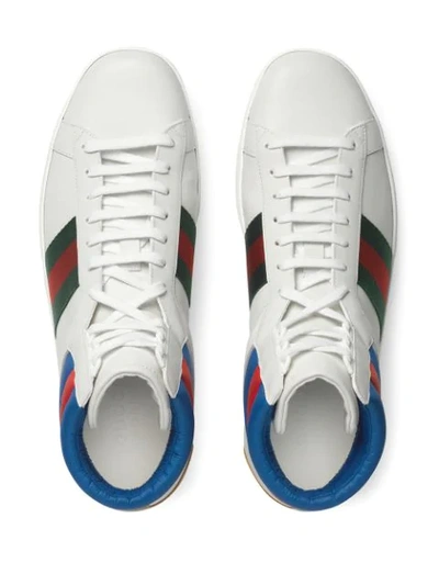 Shop Gucci Ace High-top White Sneakers