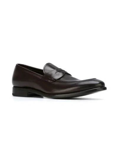 Shop Henderson Baracco Classic Penny Loafers In Brown