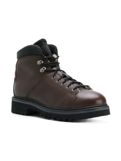 Shop Fabi Lace-up Boots In Brown
