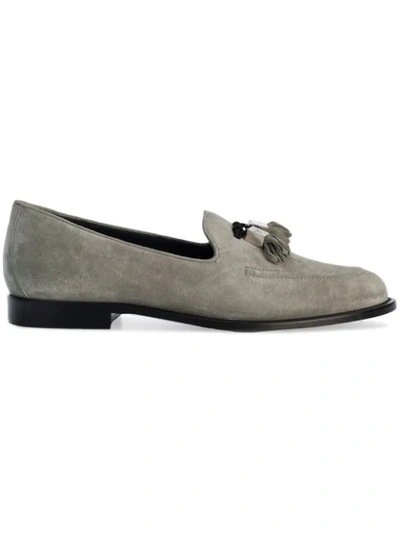 Shop Giuseppe Zanotti Abram Loafers In Grey