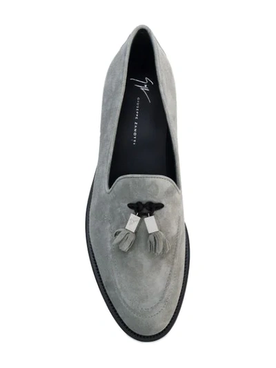 Shop Giuseppe Zanotti Abram Loafers In Grey