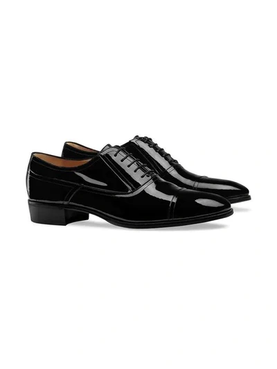 Shop Gucci Lace-up Shoes In Black