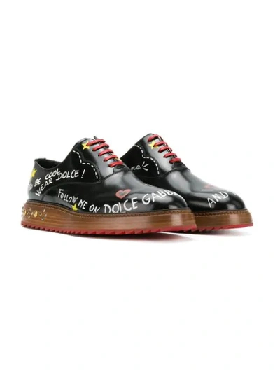 Shop Dolce & Gabbana Marsala Line Oxford Shoes In Black