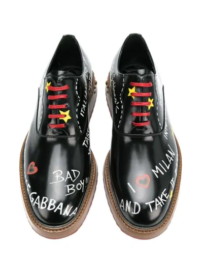 Shop Dolce & Gabbana Marsala Line Oxford Shoes In Black