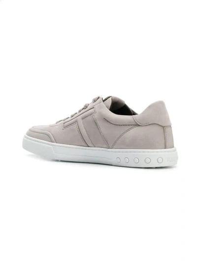 Shop Tod's Lace-up Sneakers In Grey