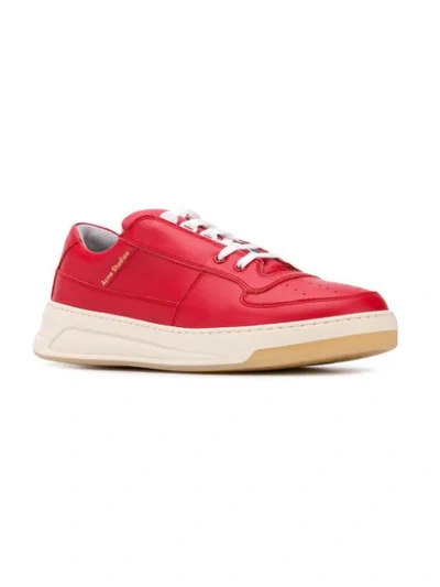 Shop Acne Studios Perey Lace Up Sneakers In Red