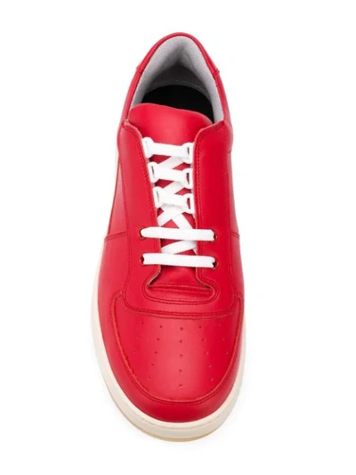Shop Acne Studios Perey Lace Up Sneakers In Red