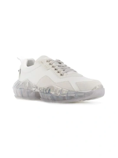 Shop Jimmy Choo Diamond Chunky Sneakers In White