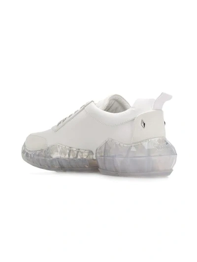 Shop Jimmy Choo Diamond Chunky Sneakers In White