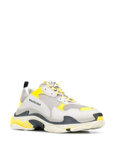 Shop Balenciaga Triple S Sneakers In Grey